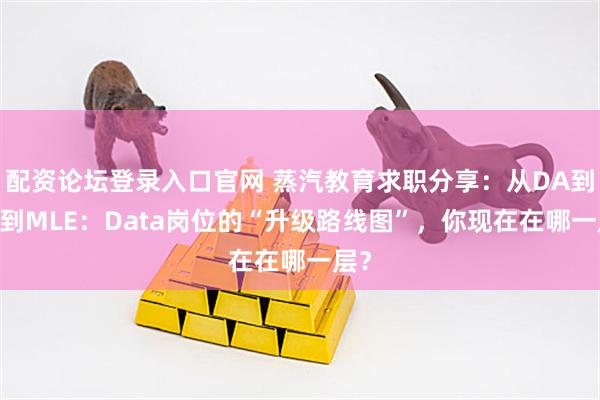 配资论坛登录入口官网 蒸汽教育求职分享:从DA到DS到MLE:Data岗位的“升级路线图”,你现在在哪一层?